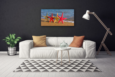 Vászonkép nyomtatás Starfish Beach Art