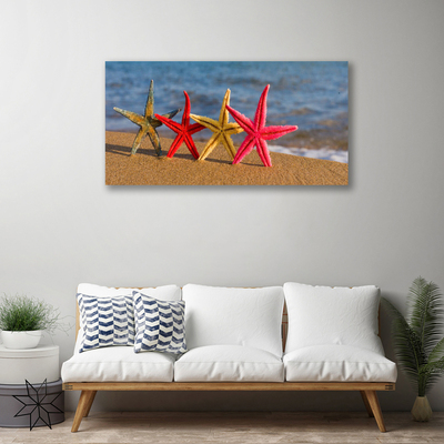 Vászonkép nyomtatás Starfish Beach Art