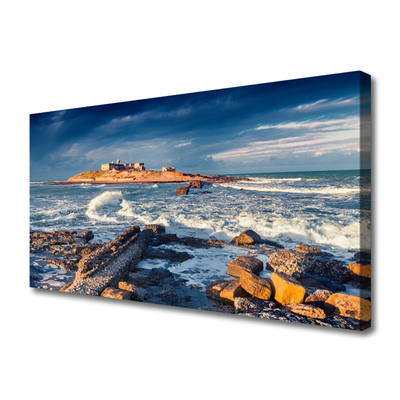 Canvas kép Sea Stones Landscape