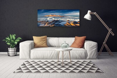 Canvas kép Sea Stones Landscape