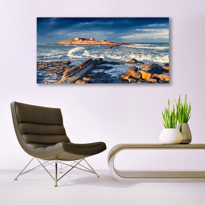 Canvas kép Sea Stones Landscape