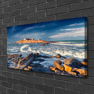 Canvas kép Sea Stones Landscape