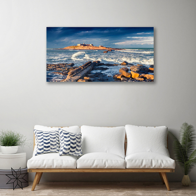 Canvas kép Sea Stones Landscape