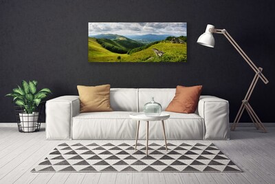 Vászonkép Mountain Meadow Landscape