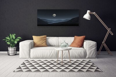 Vászonkép falra Éjszakai Hold Tájkép