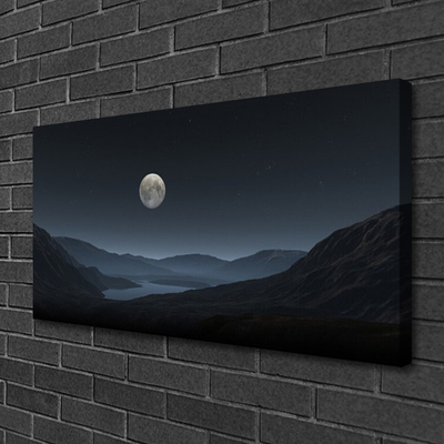 Vászonkép falra Éjszakai Hold Tájkép
