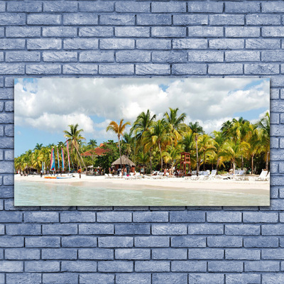 Vászonkép falra Beach Palm Trees Landscape