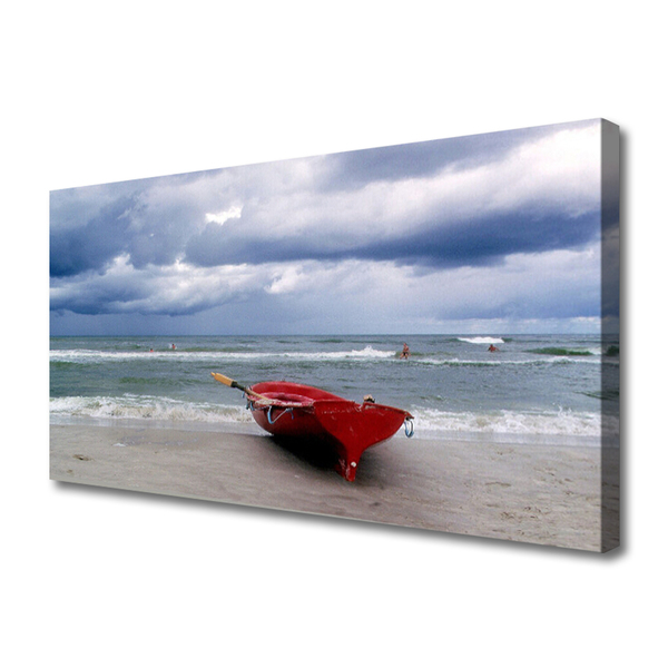 Canvas kép Boat Beach Sea Landscape