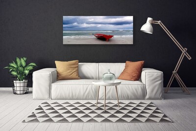 Canvas kép Boat Beach Sea Landscape