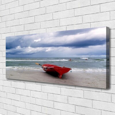 Canvas kép Boat Beach Sea Landscape