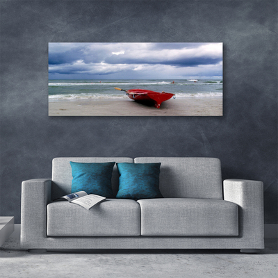 Canvas kép Boat Beach Sea Landscape