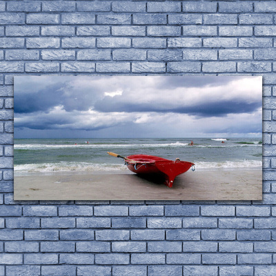 Canvas kép Boat Beach Sea Landscape