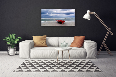 Canvas kép Boat Beach Sea Landscape