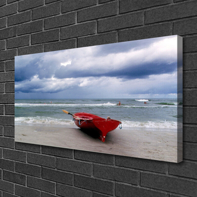 Canvas kép Boat Beach Sea Landscape