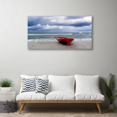 Canvas kép Boat Beach Sea Landscape