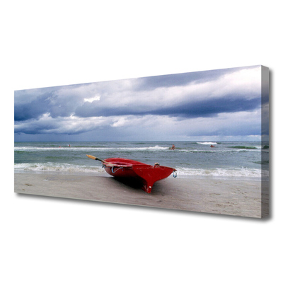 Canvas kép Boat Beach Sea Landscape