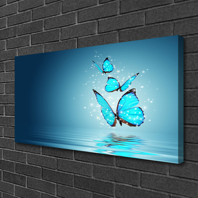 Vászonkép falra Butterflies Blue Water Art