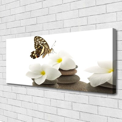 Canvas kép Butterfly Flower Plant Stones