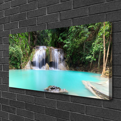 Canvas kép Waterfall Lake Nature