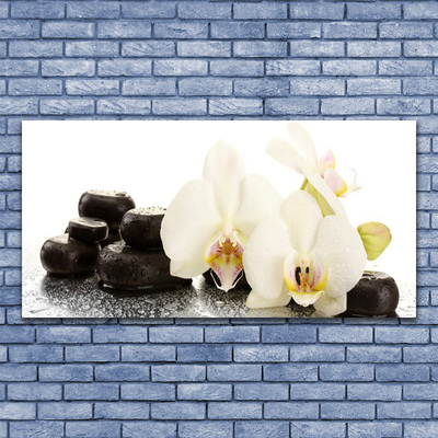 Vászonkép nyomtatás Fehér orchidea virág