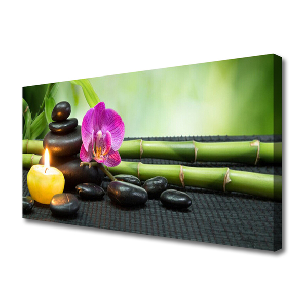Vászonkép falra Virág bambusz Zen Spa