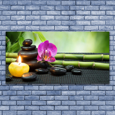 Vászonkép falra Virág bambusz Zen Spa