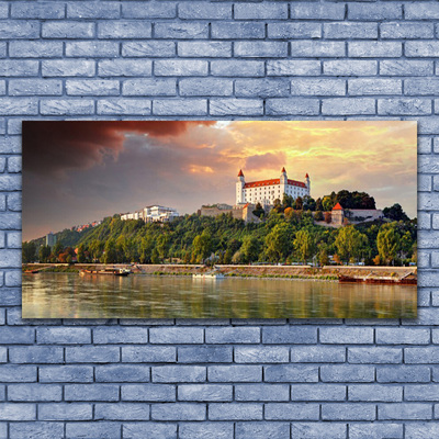 Vászonkép falra Town Lake Landscape