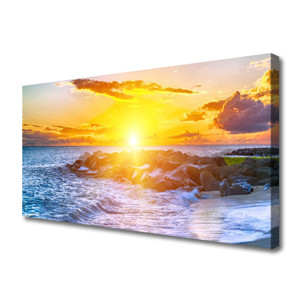 Canvas kép Sunset Sea Coast