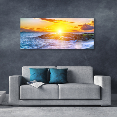 Canvas kép Sunset Sea Coast
