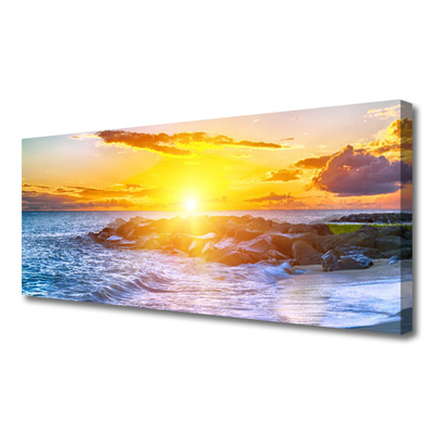 Canvas kép Sunset Sea Coast