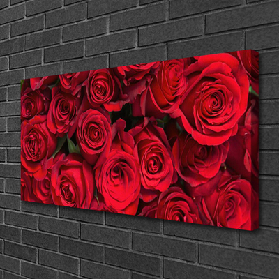 Vászonkép falra Red Roses Flowers Nature