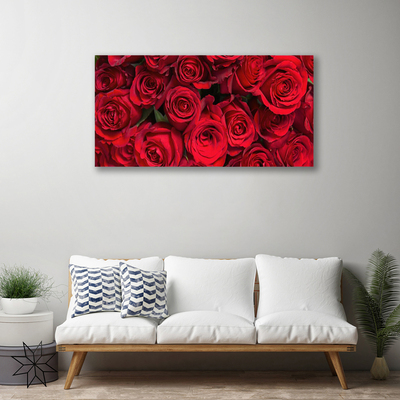 Vászonkép falra Red Roses Flowers Nature