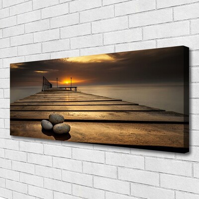 Vászonkép falra Sea Pier Sunset
