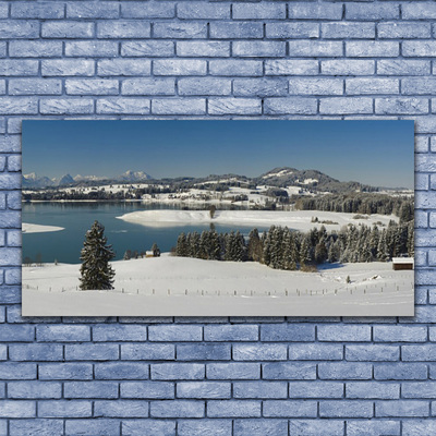 Canvas kép Snow-hegység Lake Region