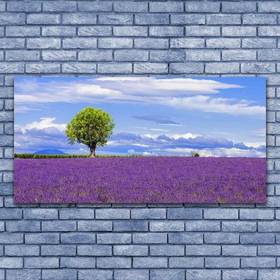 Vászonkép nyomtatás Field Lavender fa