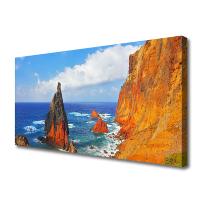 Vászonkép Cliff-tenger partja