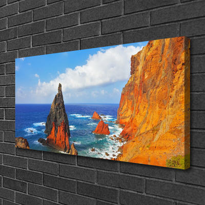 Vászonkép Cliff-tenger partja