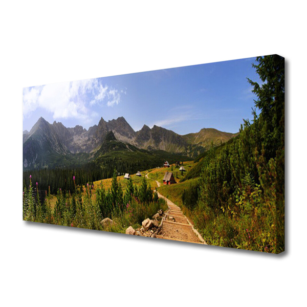 Canvas kép Hall-Meadow Mountain Road Nature