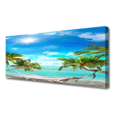 Vászonkép falra Trópusi pálmafák Hammock Beach