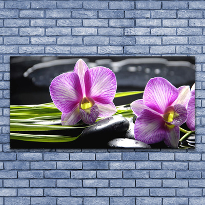 Vászonkép nyomtatás Orchid Zen Spa Stones