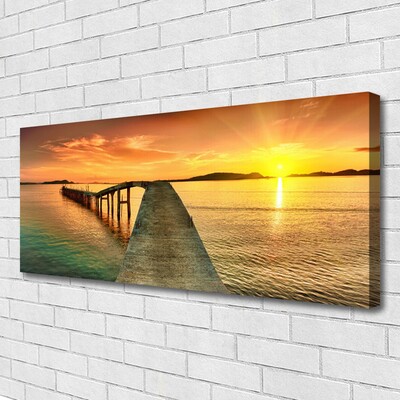 Vászonkép falra Sun Sea Bridge Landscape