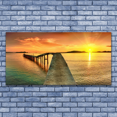 Vászonkép falra Sun Sea Bridge Landscape