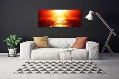 Vászonfotó Sunset Sea Wave