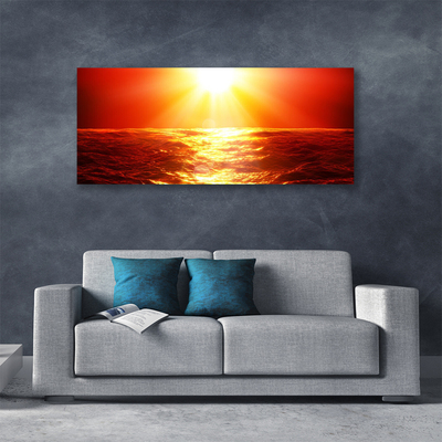Vászonfotó Sunset Sea Wave