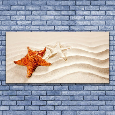 Vászonkép Starfish on Sand Beach