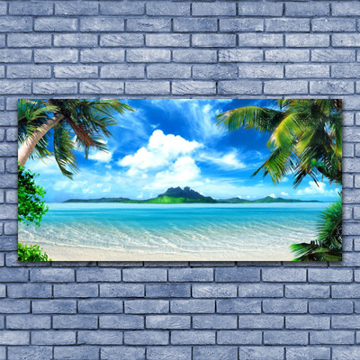 Vászonkép Trópusi pálma Sea Island