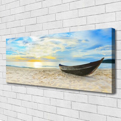 Vászonkép falra Boat Beach Sea