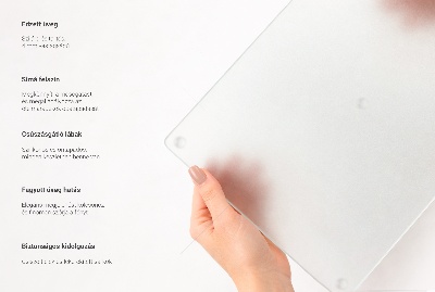 Főzőlap védő üveglap téglalap alakú, félig átlátszó kivitel