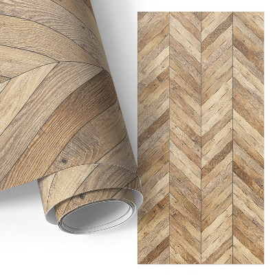 Bútorfólia öntapadós rusztikus halszálka mintával