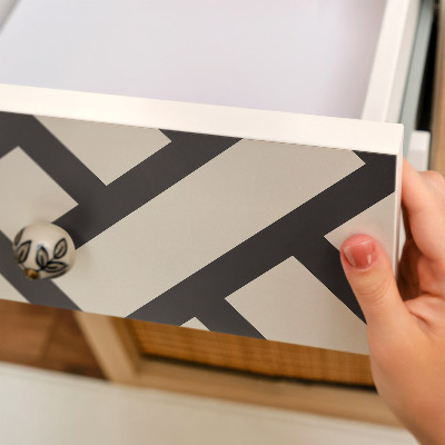 Bútorfólia öntapadós egyszerű fonatmintázattal